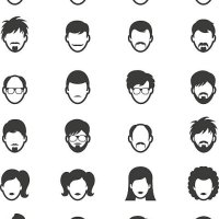 menschen symbole - hairstyle stock-grafiken, -clipart, -cartoons und -symbole