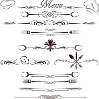 menu divider - food stock illustrations