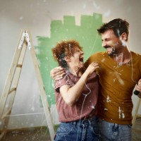 messy house painting! - home decoration stock pictures, royalty-free photos & images