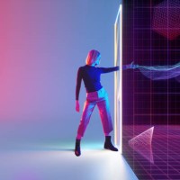 metaverse portal. - fashion stock-fotos und bilder