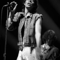 Mick Jagger, le chanteur des Rolling Stones, lors d'un concert à Bruxelles le 17 octobre 1973, Belgique.