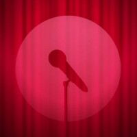 microphone stage performance red curtain background - concert stock illustrations