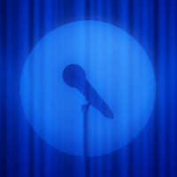 microphone stage performance stand up comedy spotlight background - concert stock illustrations