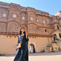 mid adult tourist woman exploring one of the largest fort meharangarh fort, jodhpur - travel stock pictures, royalty-free photos & images