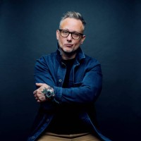 middle-aged hipster wearing blue jacket - fashion stock pictures, royalty-free photos & images