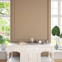 minimalistic room interior wooden wall with a drawer copy space - home decoration stockfoto's en -beelden