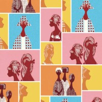 mod pattern - fashion stock illustrations