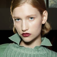 Model Apolline Rocco Fohrer backstage ahead of the Max Mara fashion show during the Milan Fashion Week Womenswear Spring/Summer 2024 on September 21,...