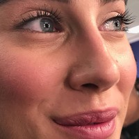 Model backstage shot on a Apple iPhone 7 Plus during Mercedes-Benz Fashion Week Istanbul at Zorlu Center on October 11, 2016 in Istanbul, Turkey.