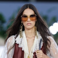 Model, fashion detail, walks the runway during the Chloé Womenswear Spring-Summer 2025 show as part of Paris Fashion Week on September 26, 2024 in...