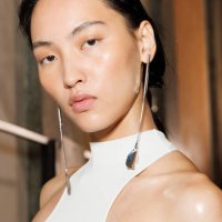Model is seen backstage at the Andreadamo fashion show during the Milan Womenswear Spring/Summer 2025 on September 22, 2024 in Milan, Italy.