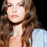 Model is seen backstage at the Ermanno Scervino fashion show during the Milan Womenswear Spring/Summer 2025 on September 21, 2024 in Milan, Italy.