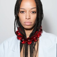 Model is seen backstage at the Fiorucci fashion show during the Milan Womenswear Spring/Summer 2025 on September 17, 2024 in Milan, Italy.