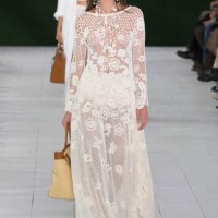 Model on the runway at Ralph Lauren RTW Spring 2025 as part of New York Ready to Wear Fashion Week on September 5, 2024 in East Hampton, New York.