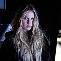 Model prepares backstage for the Kobi Halperin fashion show during February 2025 New York Fashion Week on February 10, 2025 in New York City.