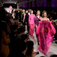 Model presents a creation from the fashion designer Lidija Kolovrat during the Lisbon Fashion Week - ModaLisboa AWAKE F/W 20-21 in Lisbon, Portugal...