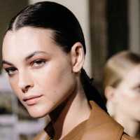 Model Vittoria Ceretti is seen backstage ahead of the Max Mara show during Milan Fashion Week Spring/Summer 2019 on September 20, 2018 in Milan,...
