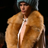 Model walks the runaway during the presentation the Fendi fashion show as part of the Milan Fashion Week Womenswear Autumn/Winter 2025/2026 in Milan...