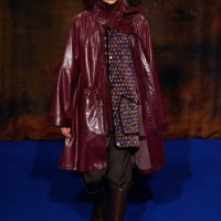 Model walks the runway at the Burberry show during London Fashion Week February 2025 at on February 24, 2025 in London, England.