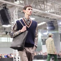 Model walks the runway at the Fendi fashion show during the Milan Menswear Spring/Summer 2025 on June 15, 2024 in Milan, Italy.