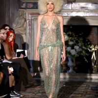 Model walks the runway at the Frederick Anderson fashion show during New York Fashion Week - September 2023 on September 13, 2023 in New York City.