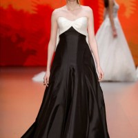 Model walks the runway at the Global Bridal House fashion show during Barcelona Bridal Fashion Week 2024 on April 20, 2024 in Barcelona, Spain.