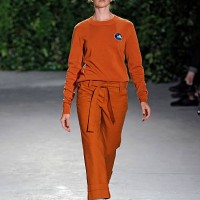 Model walks the runway at the Opening Ceremony Spring 2016 fashion show during New York Fashion Week at 25 Wall Street on September 13, 2015 in New...