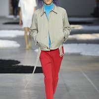 Model walks the runway at the Prada fashion show during the Milan Menswear Spring/Summer 2026 Fashion Week on June 22, 2025 in Milan, Italy.