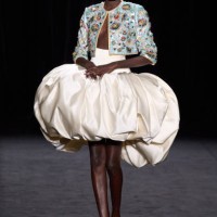 Model walks the runway during the Ashi Studio Haute Couture Spring-Summer 2025 show as part of Paris Fashion Week on January 30, 2025 in Paris,...