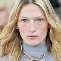 Model walks the runway during the Chloe Ready to Wear Fall/Winter 2024-2025 fashion show as part of the Paris Fashion Week on February 29, 2024 in...
