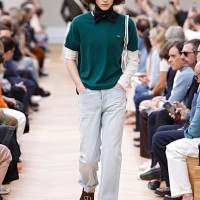 Model walks the runway during the Dior Homme Menswear Spring/Summer 2026 show as part of Paris Fashion Week on June 27, 2025 in Paris, France.