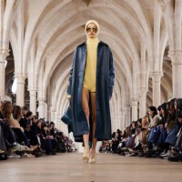 Model walks the runway during the Lanvin Womenswear Fall Winter 2023-2024 show as part of Paris Fashion Week on March 05, 2023 in Paris, France.