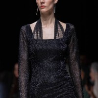 Model walks the runway during the Noura Sulaiman show at Riyadh Fashion Week October 20, 2024 in Riyadh, Saudi Arabia.