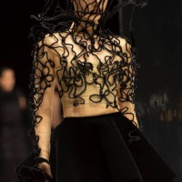 Model walks the runway during the Tima Abid show at Riyadh Fashion Week October 17, 2024 in Riyadh, Saudi Arabia.