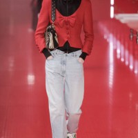 Model walks the runway during the Valentino Ready to Wear Fall/Winter 2025-2026 fashion show as part of the Paris Fashion Week on March 9, 2025 in...