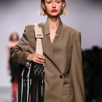 Model walks the runway for Elenareva at the Ukrainian Fashion Week Presents: Kseniaschnaider, Elenareva and Nadya Dzyak show during London Fashion...