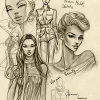 models - fashion stock illustrations