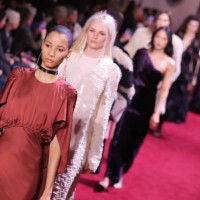 Models walk the runway during the finale of the Zimmermann Womenswear Fall/Winter 2024-2025 show as part of Paris Fashion Week on March 04, 2024 in...