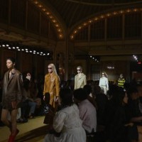 Models walk the runway for the Coach Spring 2024 show during New York Fashion Week in New York City on September 7, 2023.