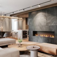 modern apartament fireplace in living rooom interior - home decoration stock pictures, royalty-free photos & images