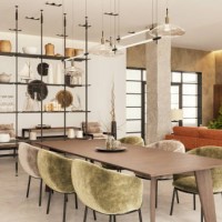 modern apartment dining room interior - home decoration stock pictures, royalty-free photos & images