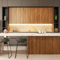 modern apartment kitchen interior - home decoration stock pictures, royalty-free photos & images