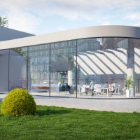 modern building - garden decoration stock pictures, royalty-free photos & images