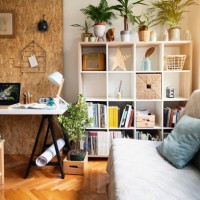 modern cozy apartment with worktable and lots of personal accessories - garden decoration stock pictures, royalty-free photos & images