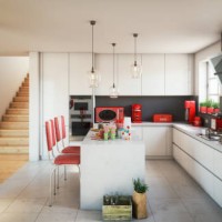 modern domestic kitchen - home decoration stock pictures, royalty-free photos & images