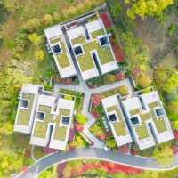 modern eco buildings - garden decoration stock pictures, royalty-free photos & images