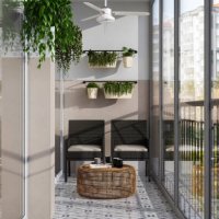 modern enclosed balcony with wicker chairs, coffee table and creeper plants - garden decoration stock pictures, royalty-free photos & images