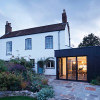 modern extension built onto the side of a listed period property. - home decoration stock pictures, royalty-free photos & images