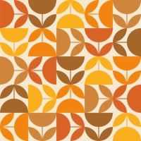 modern geometric flower pattern. retro scandinavian style. - food stock illustrations