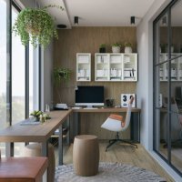 modern home office - home decoration stock pictures, royalty-free photos & images